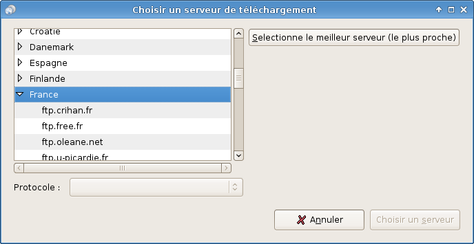 Liste de tous les serveurs