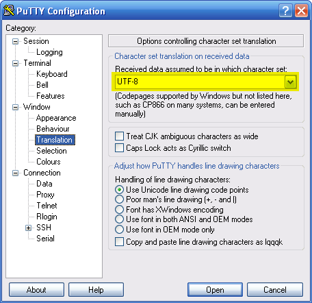 Encodage de l'invite de commandes