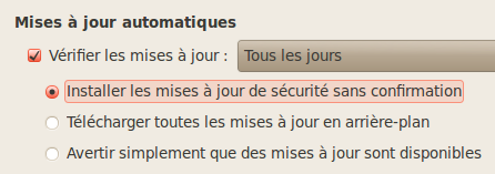 Configurez les mises à jour automatiques